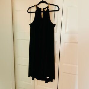 Michael Kors gold chain halter dress